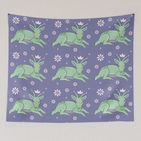 Item preview, Alien Doe — Whimsical Green Deer with Antenna Folk Art Illustration designed and sold by Whimsy Moth .