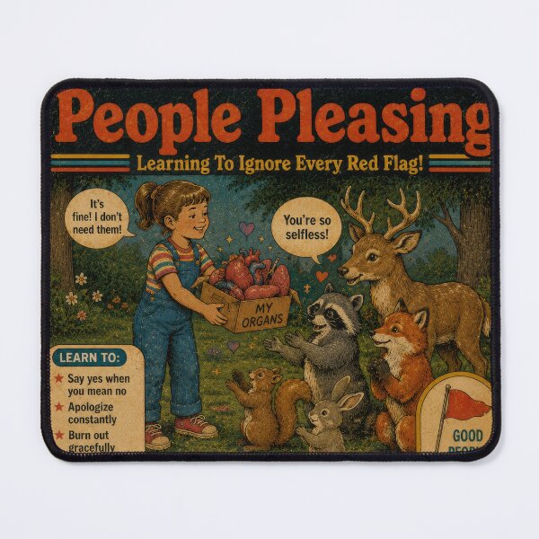Item preview, Advanced People Pleasing – Retro Dark Humor Boundary Issues Design designed and sold by 4TinyPaws.