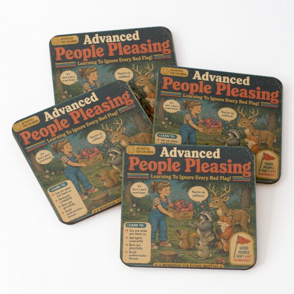 Item preview, Advanced People Pleasing – Retro Dark Humor Boundary Issues Design designed and sold by 4TinyPaws.