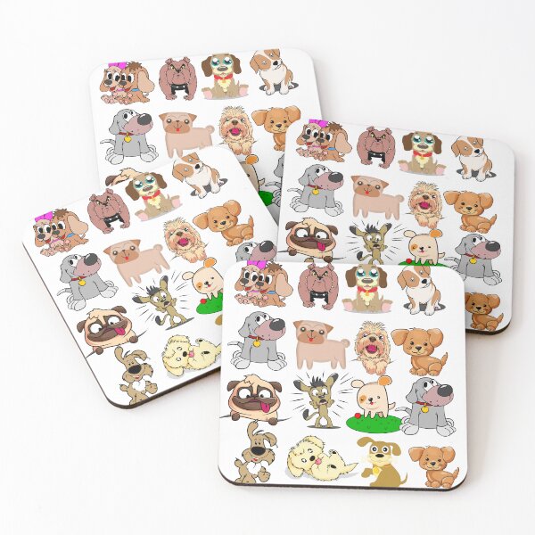 Item preview, Adorable Cartoon Dogs with Playful Expressions Galore  designed and sold by emanni.