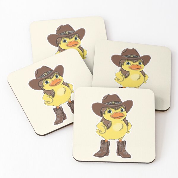 Item preview, Funny Cowboy Duck with Mullet and Boots Western Meme designed and sold by Kaimarbe | Cute Stickers & Apparel.