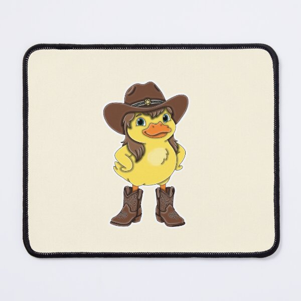 Item preview, Funny Cowboy Duck with Mullet and Boots Western Meme designed and sold by Kaimarbe | Cute Stickers & Apparel.