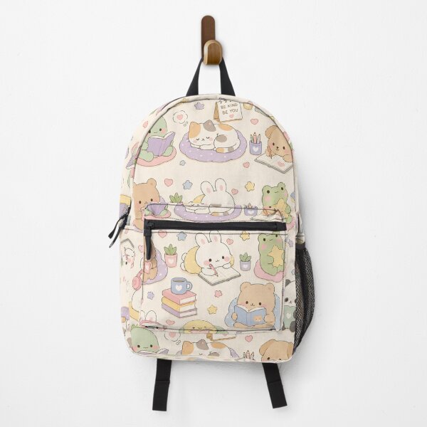 Item preview, Cozy Kawaii Friends Pastel Pattern designed and sold by Soft Berry Studio.