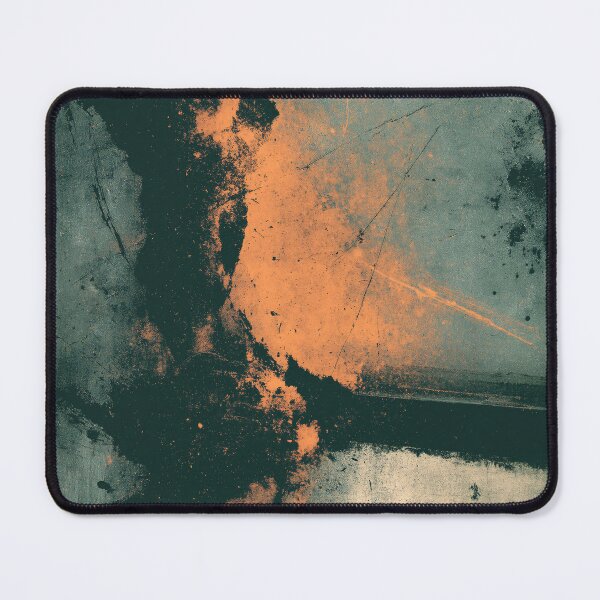 Item preview, Intense Teal & Burnt Orange Abstract No.7 | Textured Art designed and sold by SlowRegardArt.