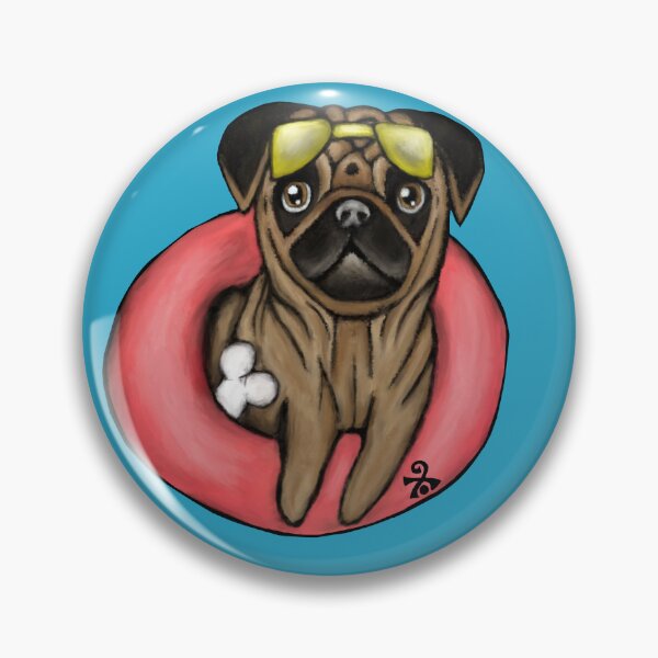Item preview, Summer vibes pug designed and sold by ConfuzRandomly.
