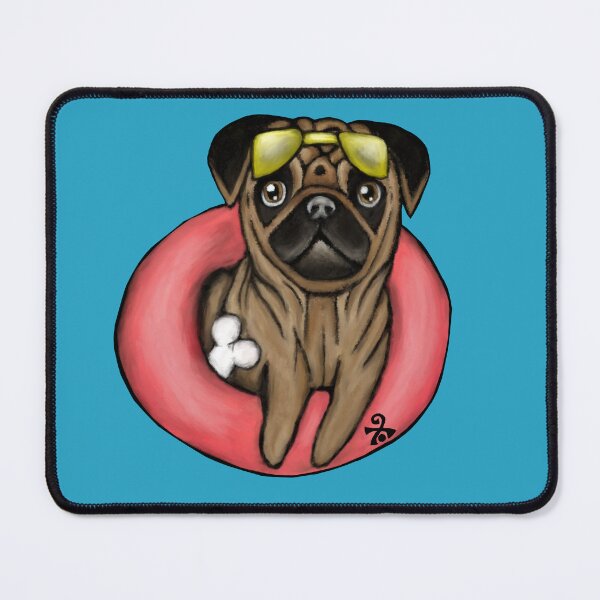 Item preview, Summer vibes pug designed and sold by ConfuzRandomly.
