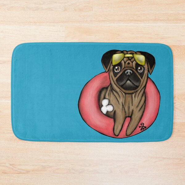 Item preview, Summer vibes pug designed and sold by ConfuzRandomly.