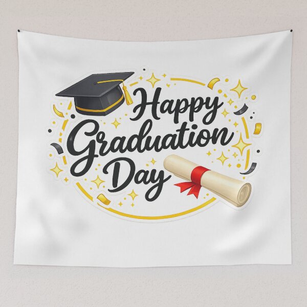 Item preview, Modern Happy Graduation Day Celebration Design designed and sold by AONLINE  .