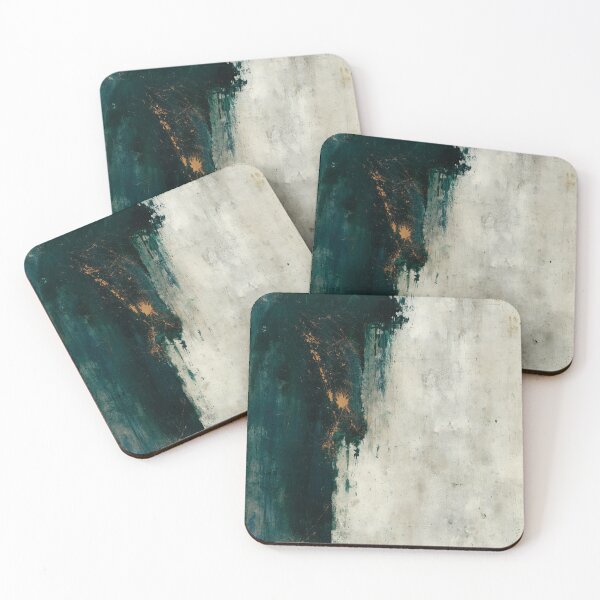 Item preview, Teal & Light Abstract Composition No.8 | Textured Art designed and sold by SlowRegardArt.