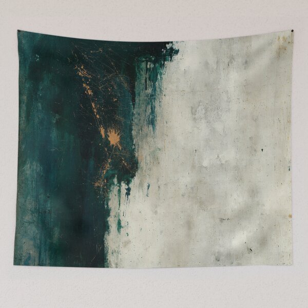 Item preview, Teal & Light Abstract Composition No.8 | Textured Art designed and sold by SlowRegardArt.