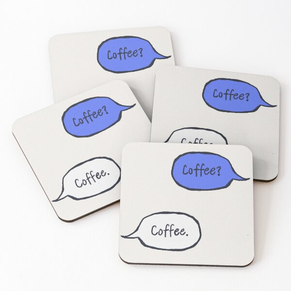 Artikelvorschau, Kaffee-Sprechblase, lustige minimalistische Kunst entworfen und verkauft von Pop & Punch.