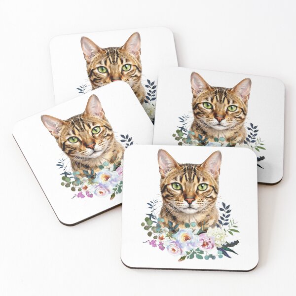 Item preview, Watercolor Bengal Cat designed and sold by Liededrom..