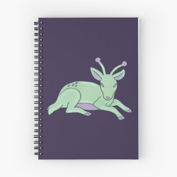 Item preview, Alien Doe — Whimsical Green Deer with Antenna Folk Art Illustration designed and sold by Whimsy Moth .