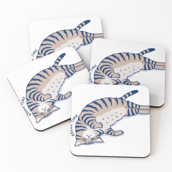 Item preview, Break Time Cat | Lazy Cat Chill Vibes designed and sold by Miho9999.