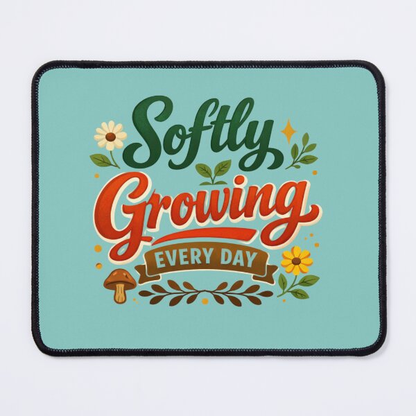 Item preview, Softly Growing Every Day Positive Nature Aesthetic Design designed and sold by PropGiantStudio.