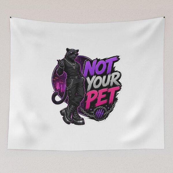 Item preview, Not Your Pet Goth Panther designed and sold by Furrenzy.