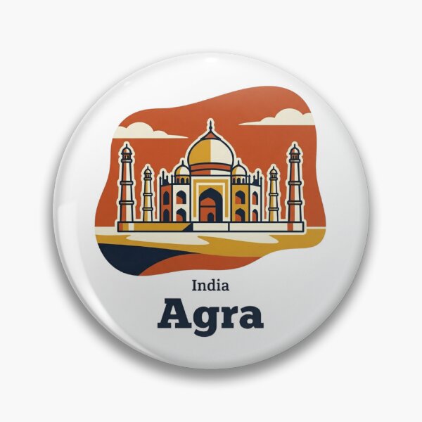 Item preview, Agra Taj Mahal Bold Retro Graphic Travel Art Print designed and sold by Inkworksbyshery.