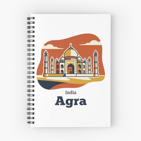Item preview, Agra Taj Mahal Bold Retro Graphic Travel Art Print designed and sold by Inkworksbyshery.