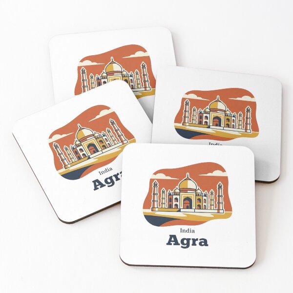 Item preview, Agra Taj Mahal Bold Retro Graphic Travel Art Print designed and sold by Inkworksbyshery.