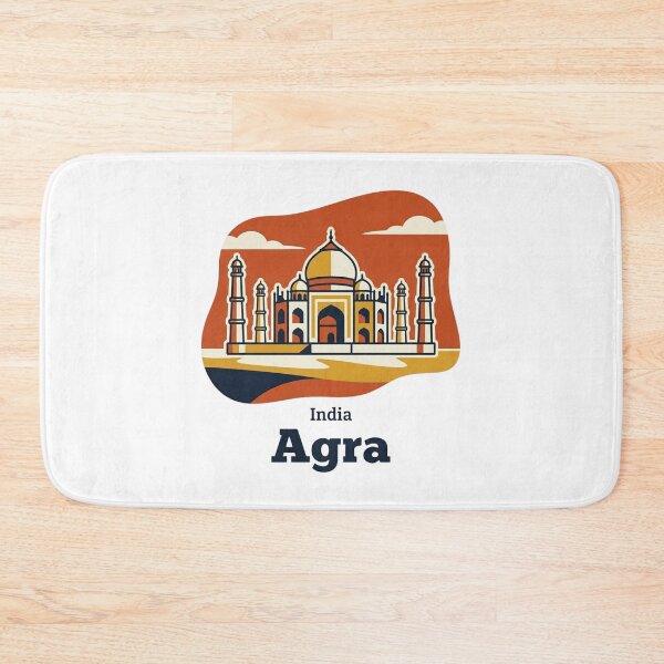 Item preview, Agra Taj Mahal Bold Retro Graphic Travel Art Print designed and sold by Inkworksbyshery.