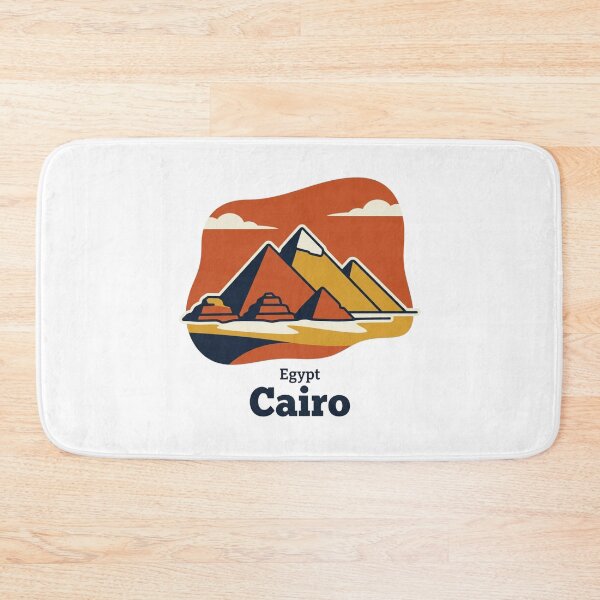 Item preview, Cairo Pyramids Bold Retro Graphic Travel Art print designed and sold by Inkworksbyshery.