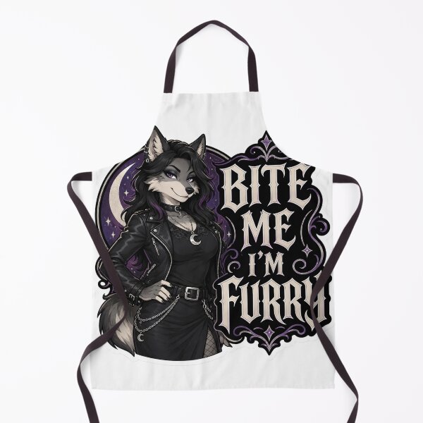Item preview, Bite Me I’m Furry Goth Wolf designed and sold by Furrenzy.