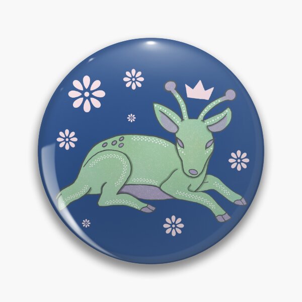 Item preview, Alien Doe — Whimsical Green Deer with Antenna Folk Art Illustration designed and sold by Whimsy Moth .