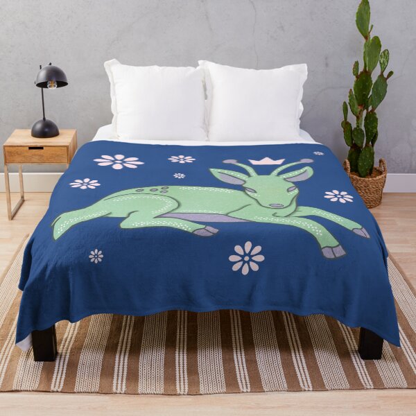Item preview, Alien Doe — Whimsical Green Deer with Antenna Folk Art Illustration designed and sold by Whimsy Moth .