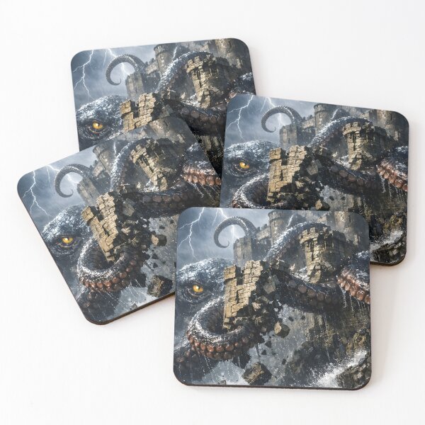 Item preview, The Kraken’s Reckoning – Storm‑Torn Castle Destruction designed and sold by TGMDesignsAUS.