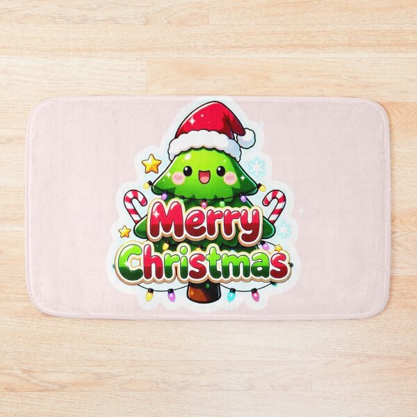 Item preview, Cute Kawaii Christmas Tree Sticker - Merry Christmas Neon Glow designed and sold by ExploreAura Studio.