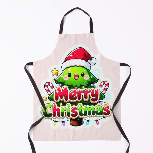 Item preview, Cute Kawaii Christmas Tree Sticker - Merry Christmas Neon Glow designed and sold by ExploreAura Studio.