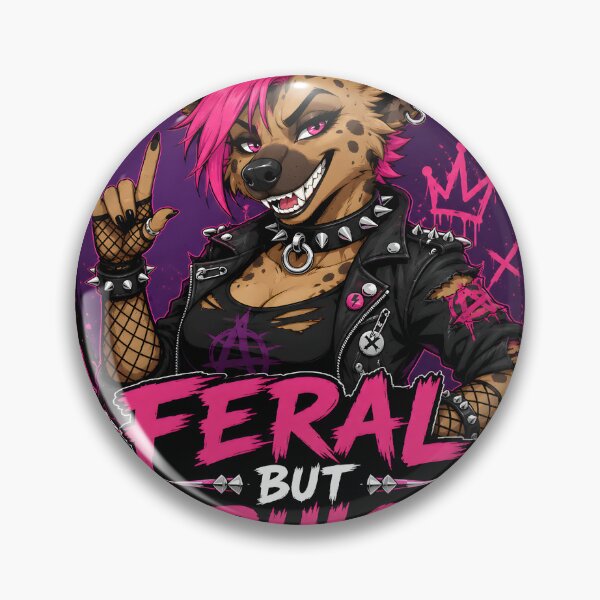 Item preview, Feral But Fabulous Punk Hyena designed and sold by Furrenzy.