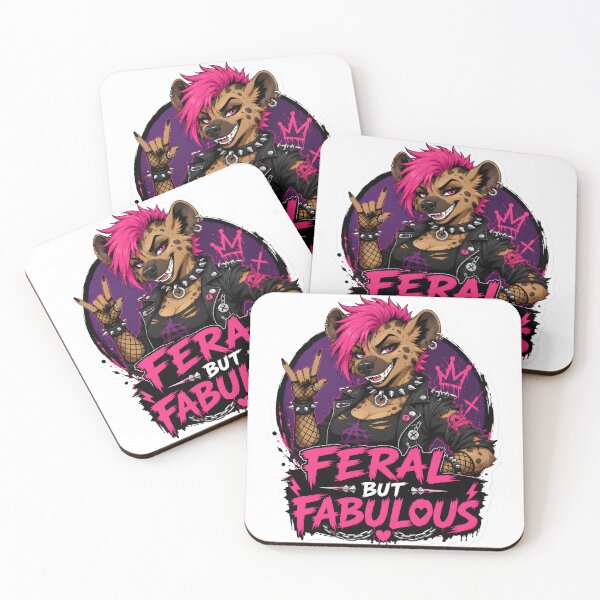 Item preview, Feral But Fabulous Punk Hyena designed and sold by Furrenzy.
