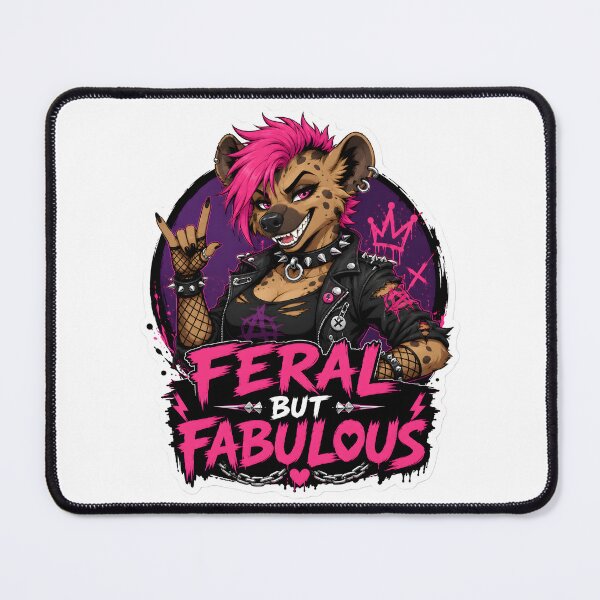 Item preview, Feral But Fabulous Punk Hyena designed and sold by Furrenzy.