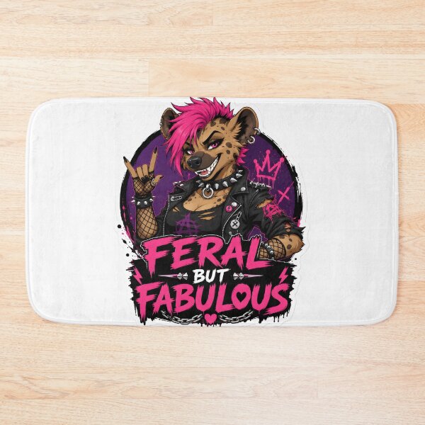 Item preview, Feral But Fabulous Punk Hyena designed and sold by Furrenzy.