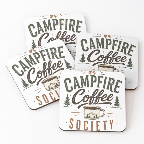 Item preview, Campfire Coffee Society Rustic Outdoor Adventure Design designed and sold by PropGiantStudio.