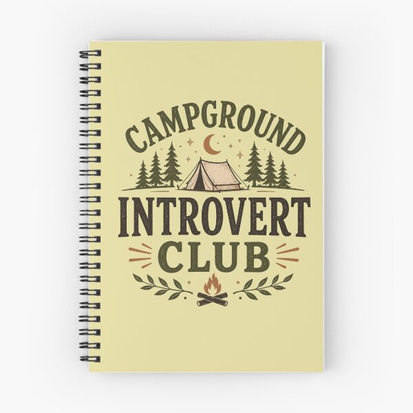 Item preview, Campground Introvert Club Cozy Forest Camping Design designed and sold by PropGiantStudio.