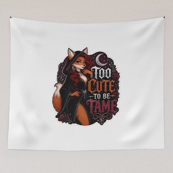 Item preview, Too Cute To Be Tame Goth Fox designed and sold by Furrenzy.