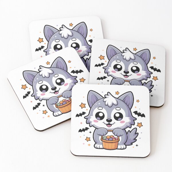 Item preview, Chibi Wolf Halloween Sweets designed and sold by AbanoubStore.