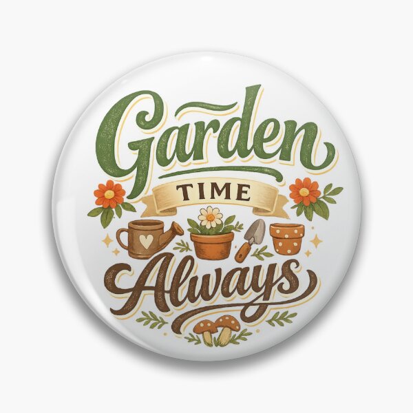 Item preview, Garden Time Always Cute Gardening Tools Floral Design designed and sold by PropGiantStudio.