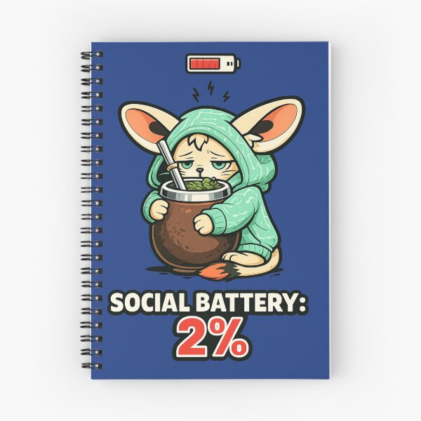 Item preview, Social Battery 2% Funny Introvert JerboaMate designed and sold by Mladen Rudonja Studio.