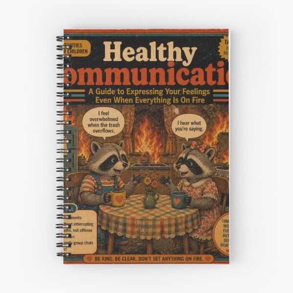 Item preview, Healthy Communication – Retro Dark Humor Relationship Survival Design designed and sold by 4TinyPaws.