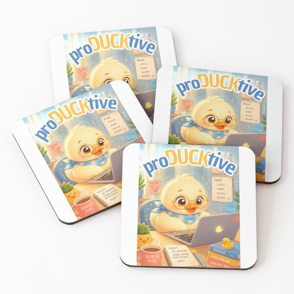 Item preview, ProDUCKtive cute motivational duckling designed and sold by The Creative Chaos Shop✨️.
