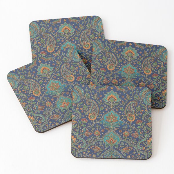 Item preview, Persian Paisley Floral Pattern on Royal Blue designed and sold by FashioonTrends.