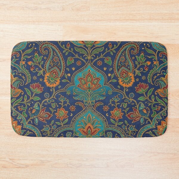 Item preview, Persian Paisley Floral Pattern on Royal Blue designed and sold by FashioonTrends.