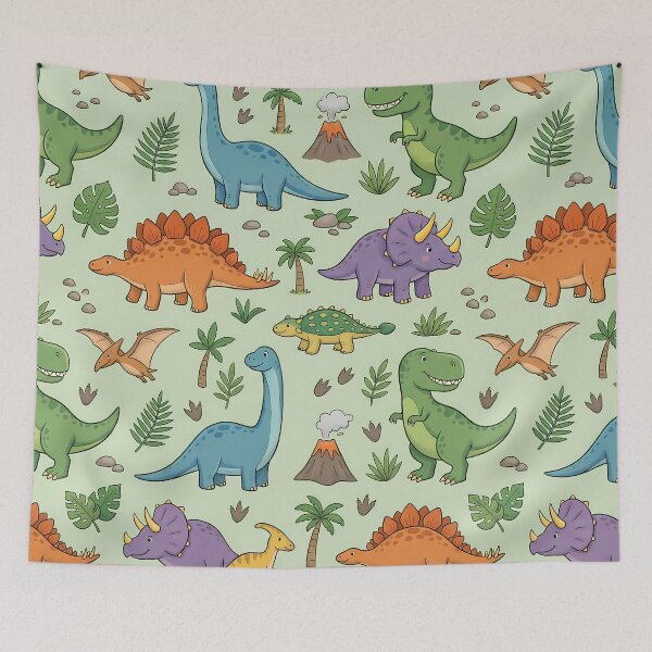 Item preview, Colors Dinosaurs Merging Reality Fantasy Artistic Expression designed and sold by ART ATTACK ZONE.