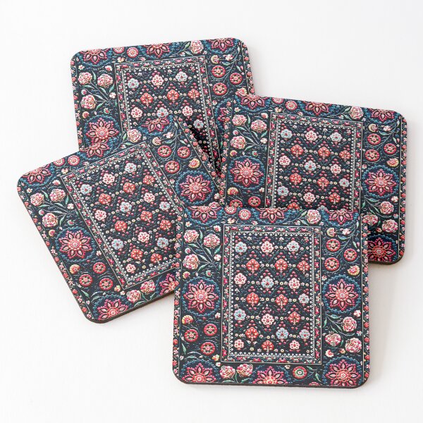 Item preview, Lakai Suzani Uzbekistan Floral Embroidery Print designed and sold by Vicky Brago-Mitchell®.