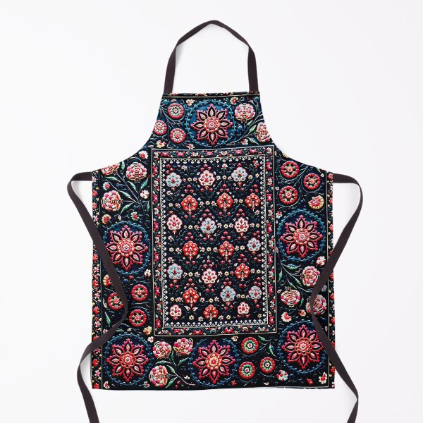 Item preview, Lakai Suzani Uzbekistan Floral Embroidery Print designed and sold by Vicky Brago-Mitchell®.