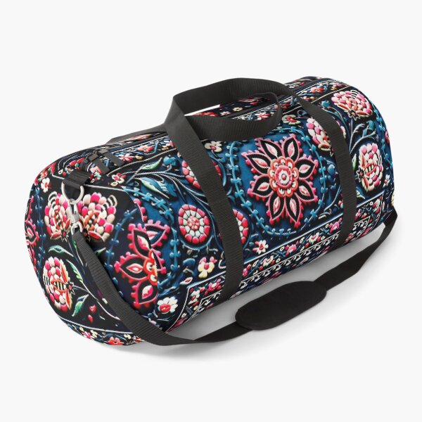 Item preview, Lakai Suzani Uzbekistan Floral Embroidery Print designed and sold by Vicky Brago-Mitchell®.