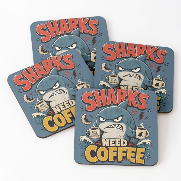 Item preview, Shark Needs Coffee designed and sold by Fab-Haven.
